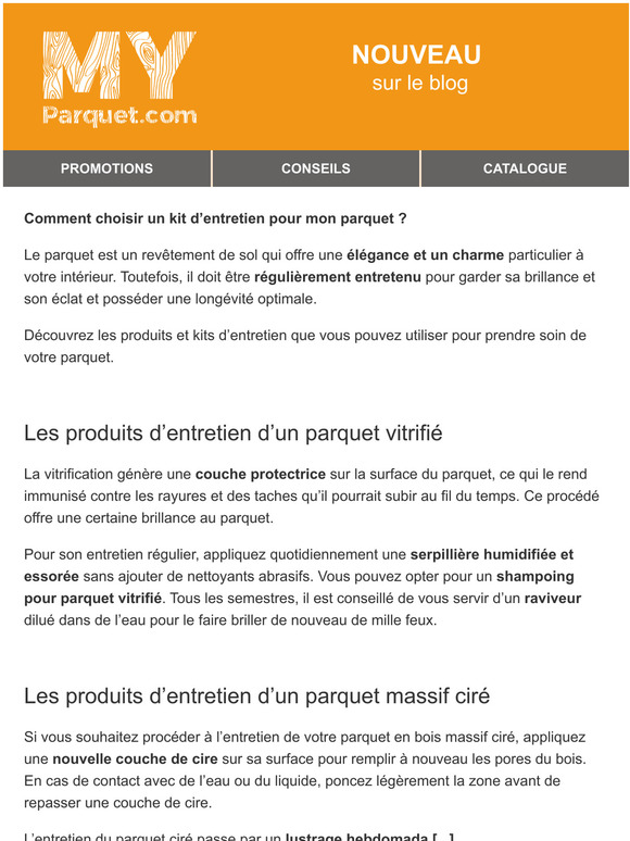 [Conseil du pro] Quel kit dentretien choisir pour mon parquet ?