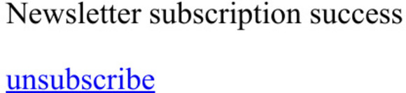 Newsletter subscription success