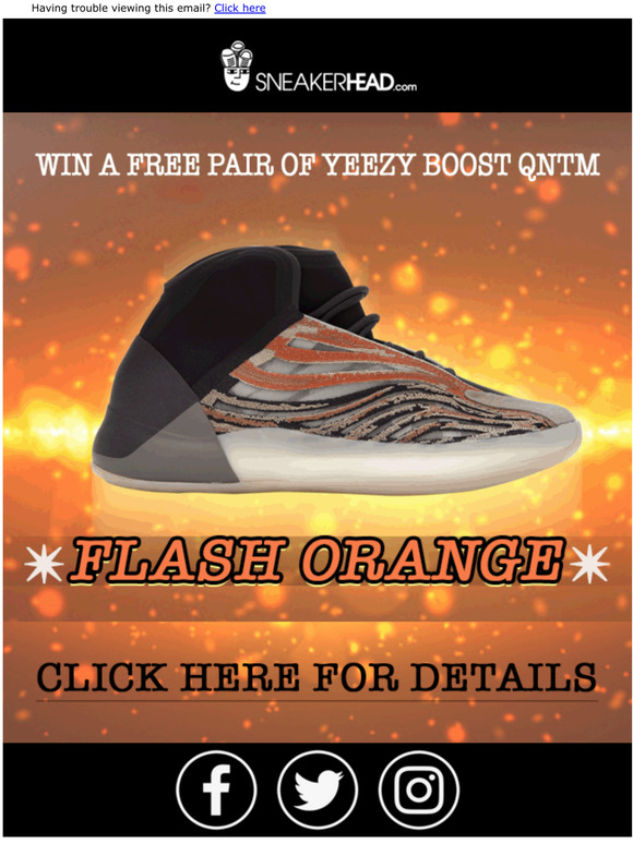 Take A Chance! Win A FREE Pair Of Adidas Yeezy BOOST QNTM Flash Orange!