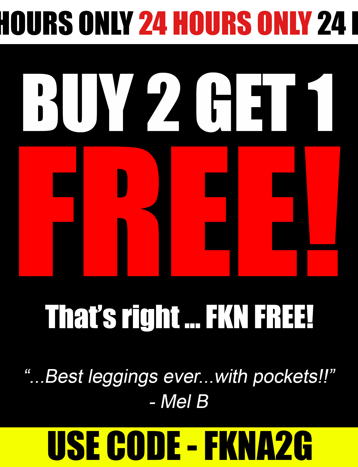 2 for 24 leggings code