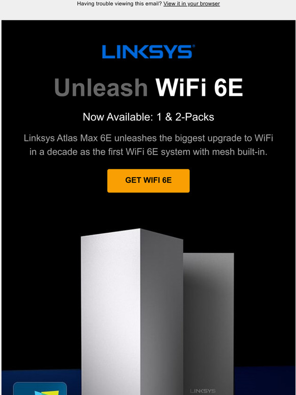 Linksys Atlas Max 6E: 1 & 2-Packs Now Available