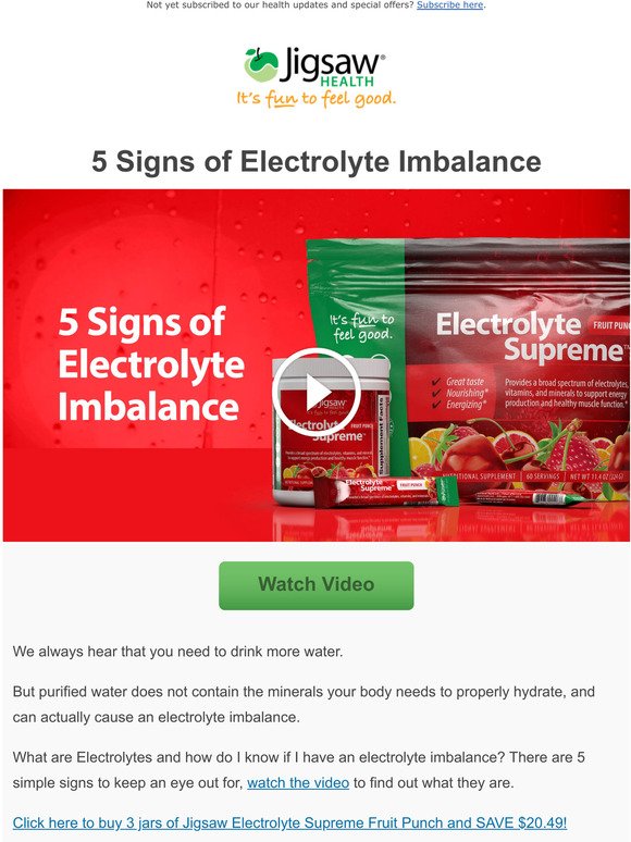 5 signs of electrolyte imbalance...