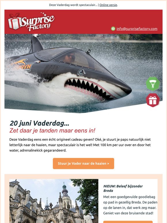 Surprisefactory.nl: Stuur je Vader haaien | Milled
