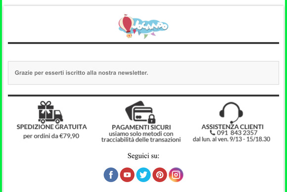 [Jocando] Iscrizione Newsletter