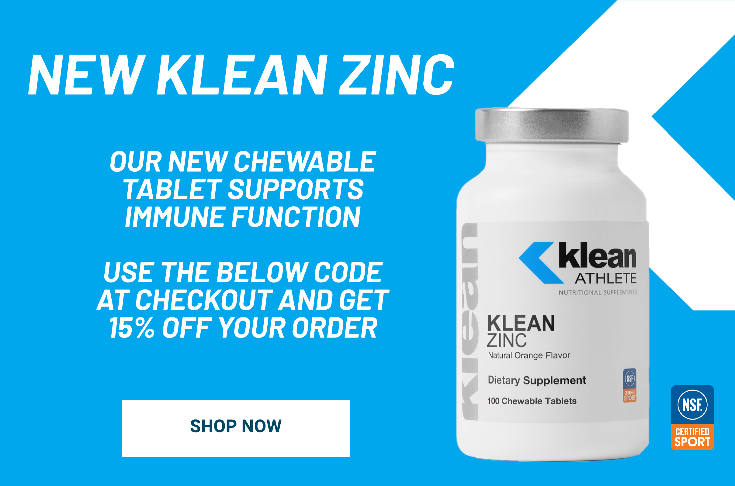 Klean Athlete UK: Get an EXTRA 15% off on New Klean Zinc