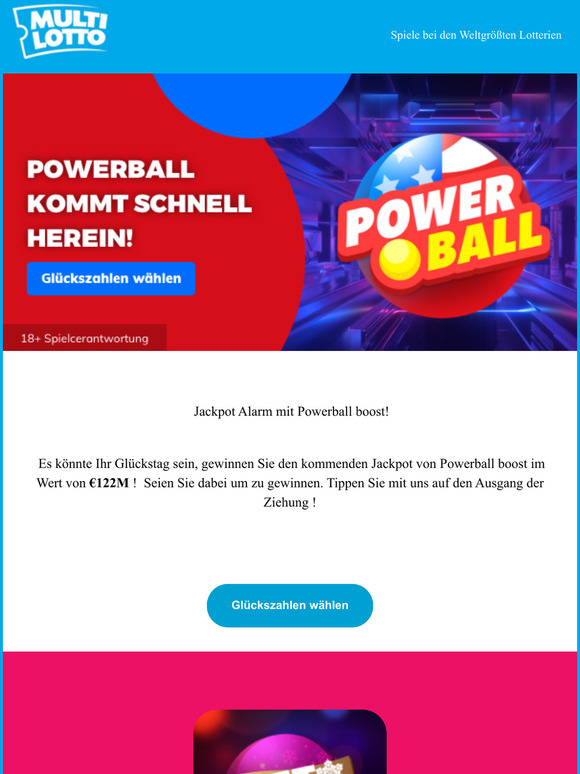 Powerball boost ist da mit einem Jackpot in Millionenhhe !