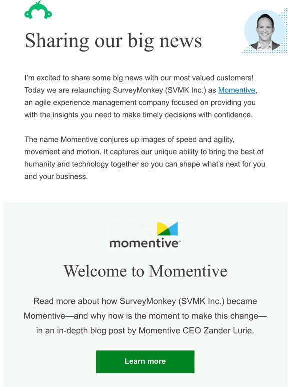 SurveyMonkey (SVMK Inc.) is now Momentive