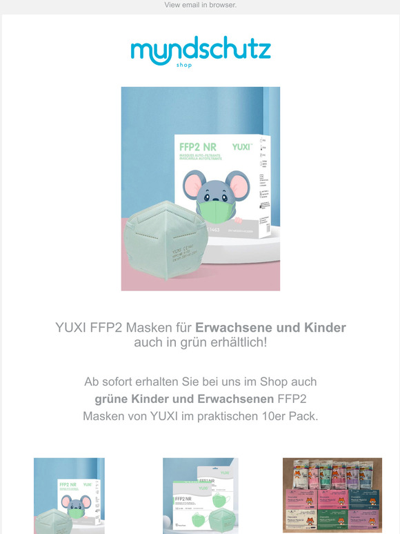 YUXI FFP2 jetzt auch in grn erhltlich