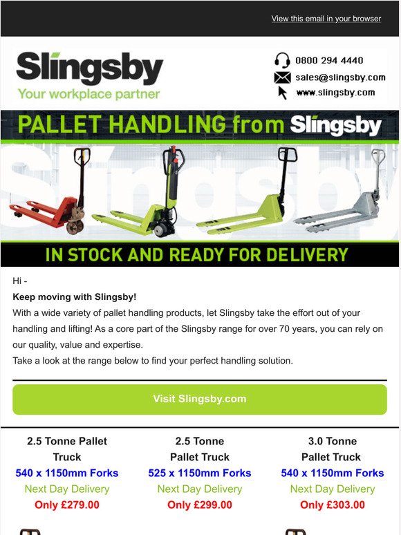 Keep moving with Slingsby!