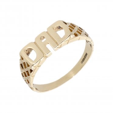 Pre-Owned 9ct Yellow Gold Dad Ring