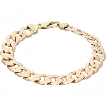 Pre-Owned 9ct Yellow Gold 8.5 Inch Curb Bracelet