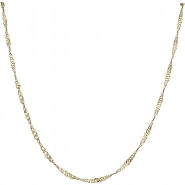 Pre-Owned 9ct Yellow Gold 25 Inch Twisted Curb Chain Necklace
