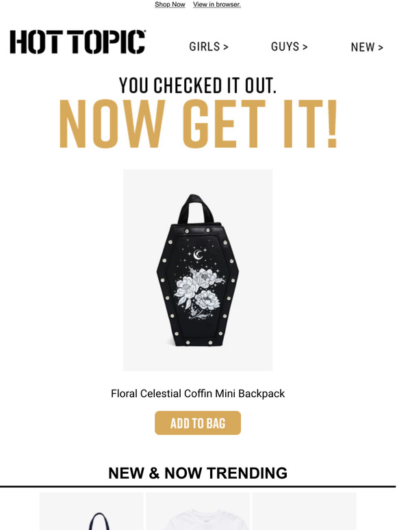 coffin backpack hot topic