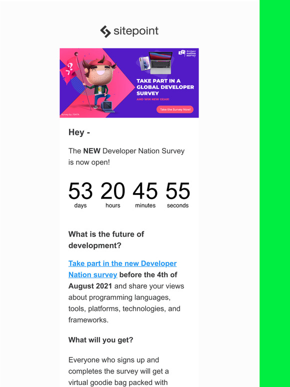 Win a MacBook Pro - Developer Survey Now Open!