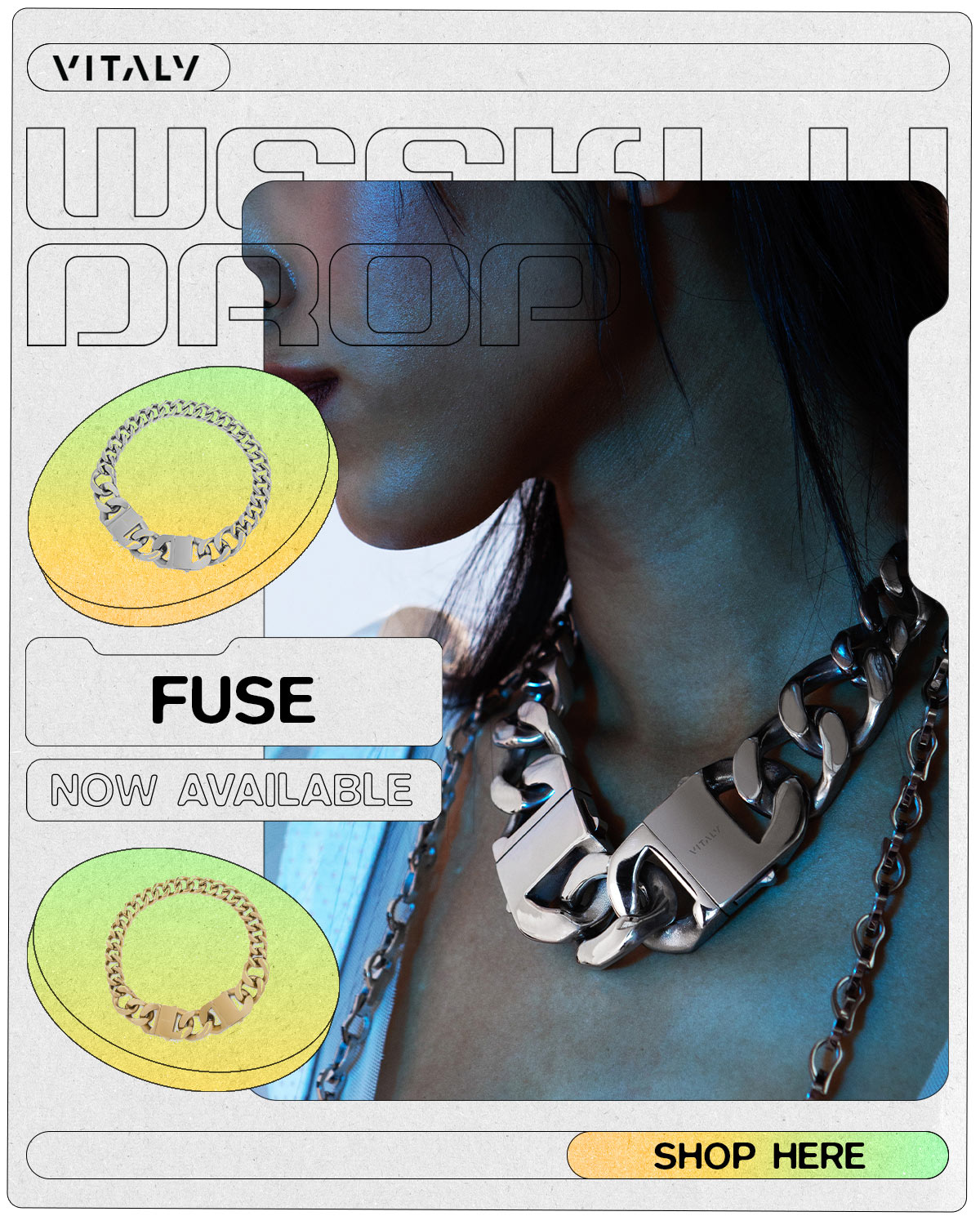 Vitaly Fuse Choker Chain  100% Recycled Stainless Steel Accessories