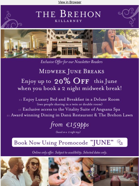 Enjoy Up To 20% Off June Stays