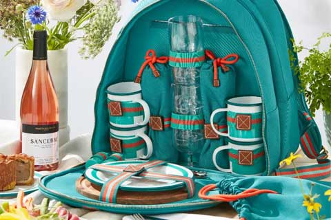 4 Person Canvas Picnic Backpack