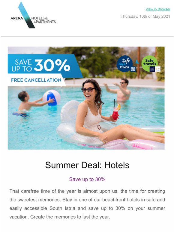 Can't wait for summer? Save up to 30% on your summer vacation