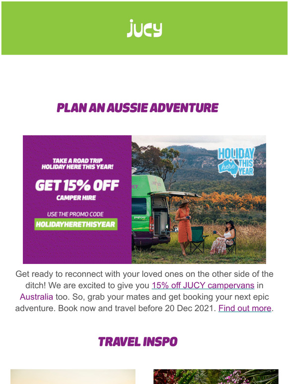 15% OFF YOUR AUSSIE ROAD TRIP ADVENTURE!