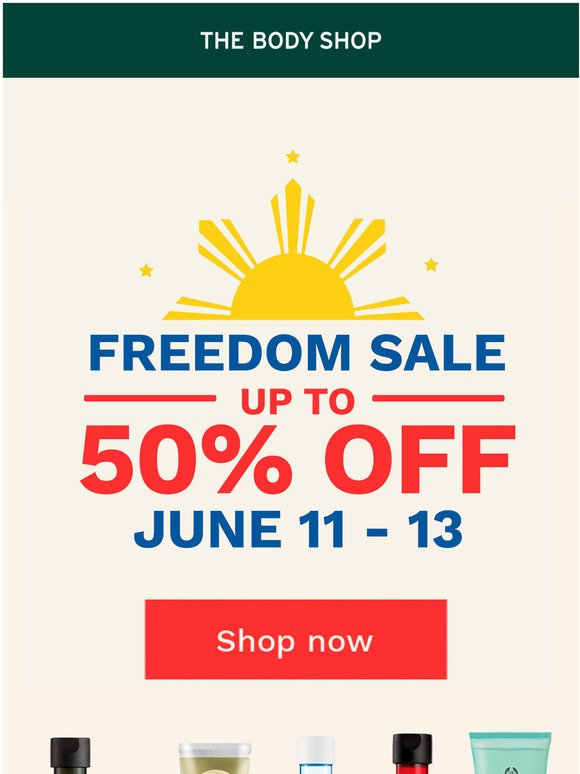  FREEDOM SALE  UP TO 50% OFF