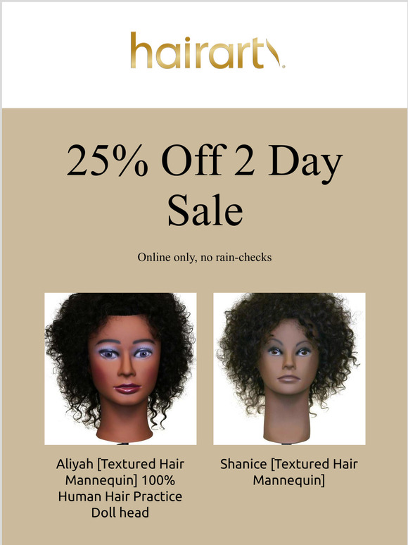 Hairart Aliyah Textured Curly Hair Mannequin Head