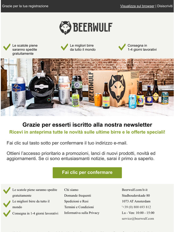 Conferma il tuo indirizzo e-mail