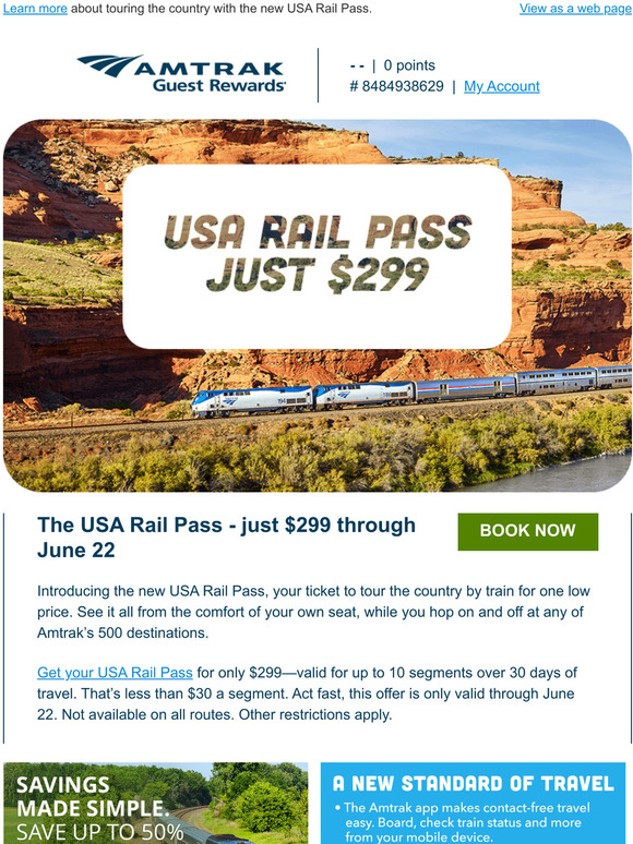 amtrak travel pass