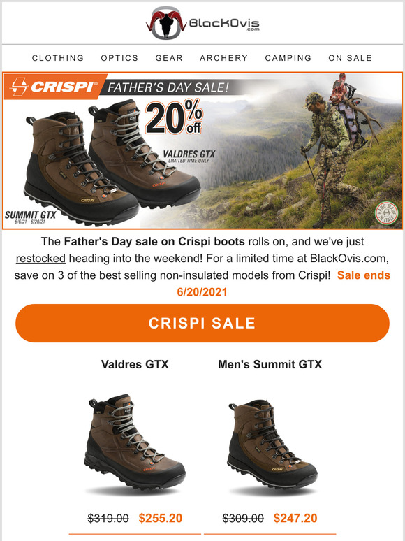 crispi boots father's day sale