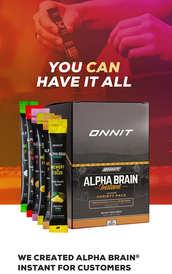 Onnit: The Alpha BRAIN Instant Variety Pack Is Here!