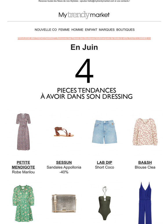 Les 12 Pices  avoir dans son dressing au mois de Juin