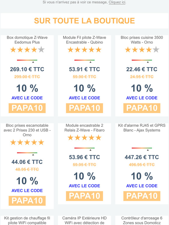  Pour la fte des pres, 10% de remise sur toute la boutique !