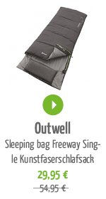 Outwell Sleeping bag Freeway Single Kunstfaserschlafsack Spring Campaign 2021