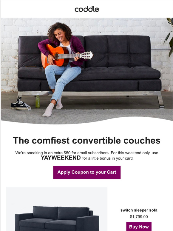 Coddle switch store sleeper sofa