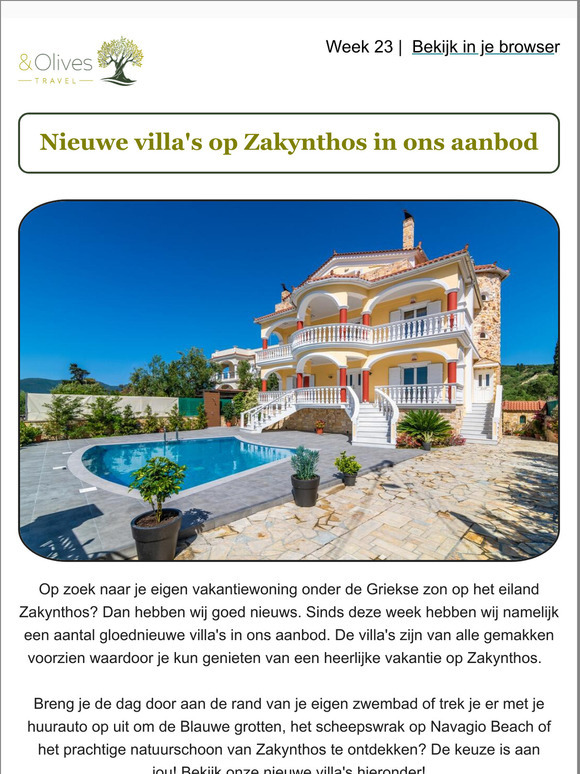 Nieuwe villa's op Zakynthos in ons aanbod!