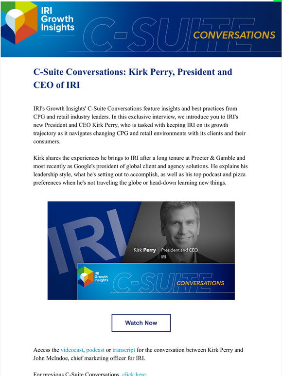 Circana: A Conversation with Kirk Perry, CEO of IRI | Milled
