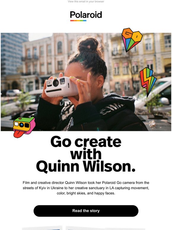 Quinn Wilson on the Polaroid Go camera