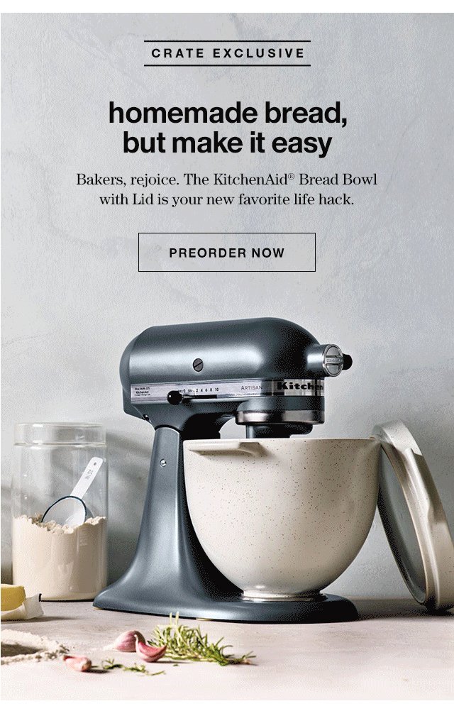 Crate and Barrel: New to baking? Meet the KitchenAid Bread Bowl