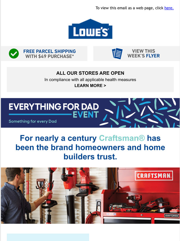 Lowe's Canada Craftsman give yourself the trusted brand Milled