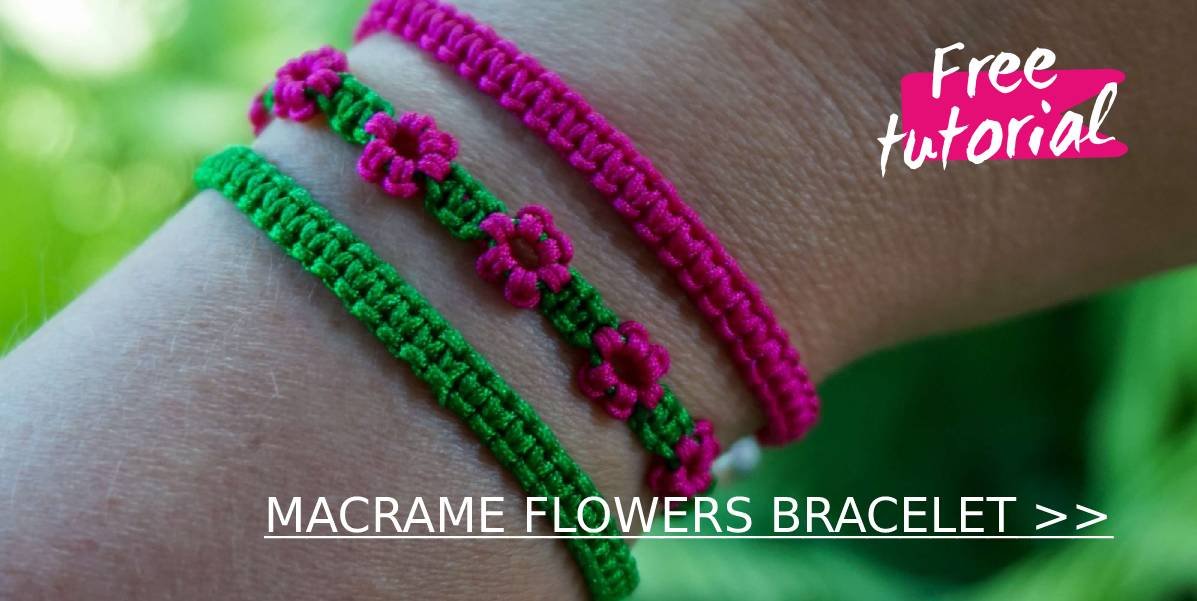 Pink tulip flower handmade friendship bracelets set of threads or beads  Macrame normal pattern tutorial 7938016 Vector Art at Vecteezy
