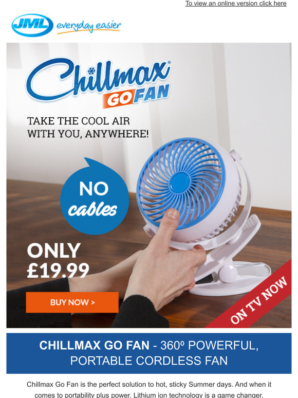 JML Direct Take the cool air with you, anywhere! Milled