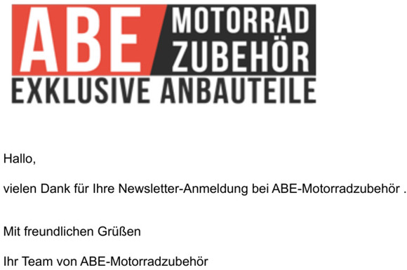 Vielen Dank fr Ihre Newsletter-Anmeldung