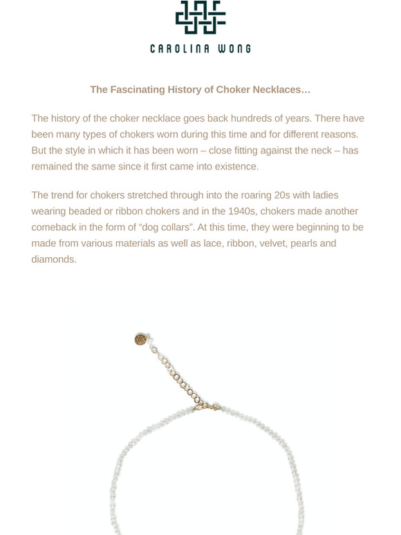 Carolina Wong The Fascinating History of Choker Necklaces Milled