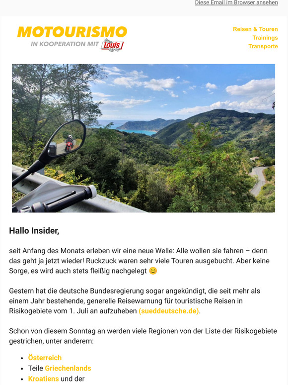 Oh, wie schn: das Ende der Reisewarnung