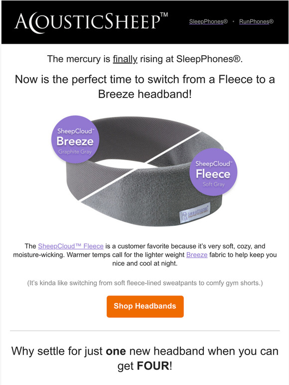 The mercury is finally rising at SleepPhones