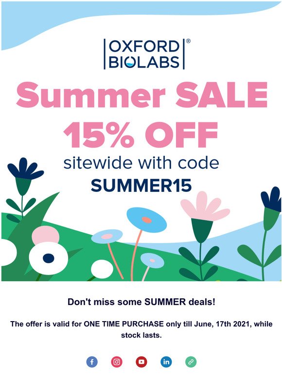 Don't miss our SUMMER offer!