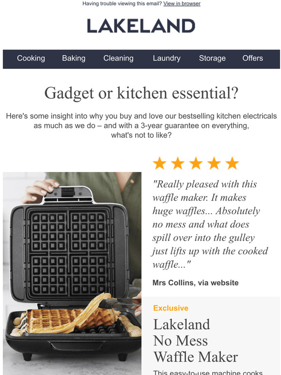 lakeland bubble waffle maker