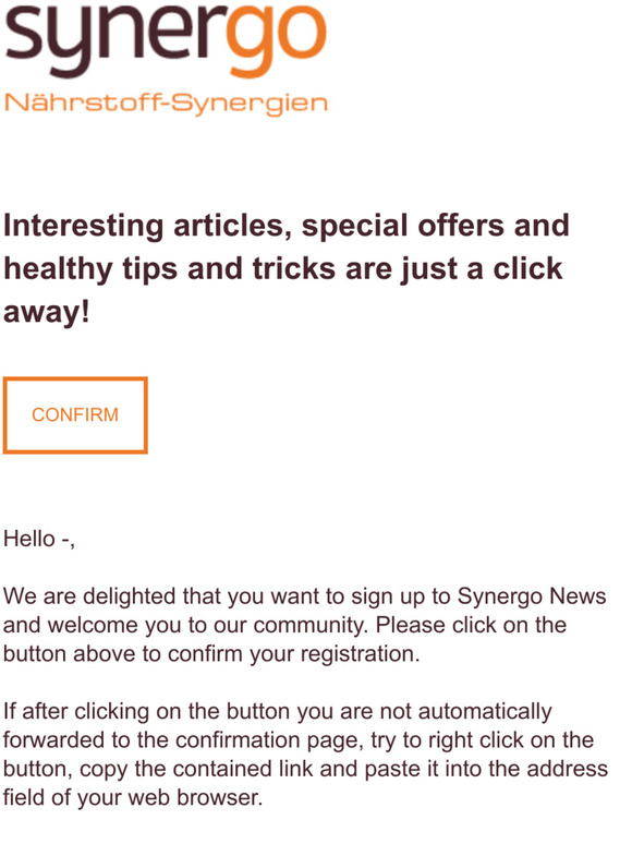 Confirm your Synergo News_en subscription