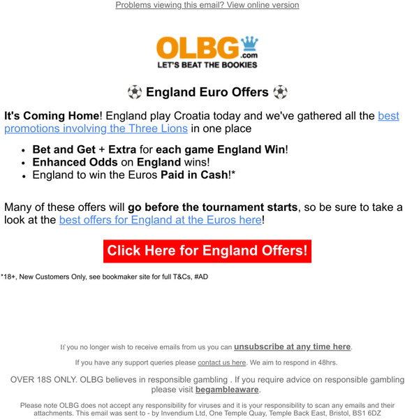 England v Croatia Offers | Group D winners