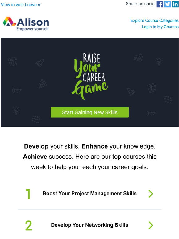 Alison: Champion Your Career, -Here are the 10 Must-Have Skills. | Milled