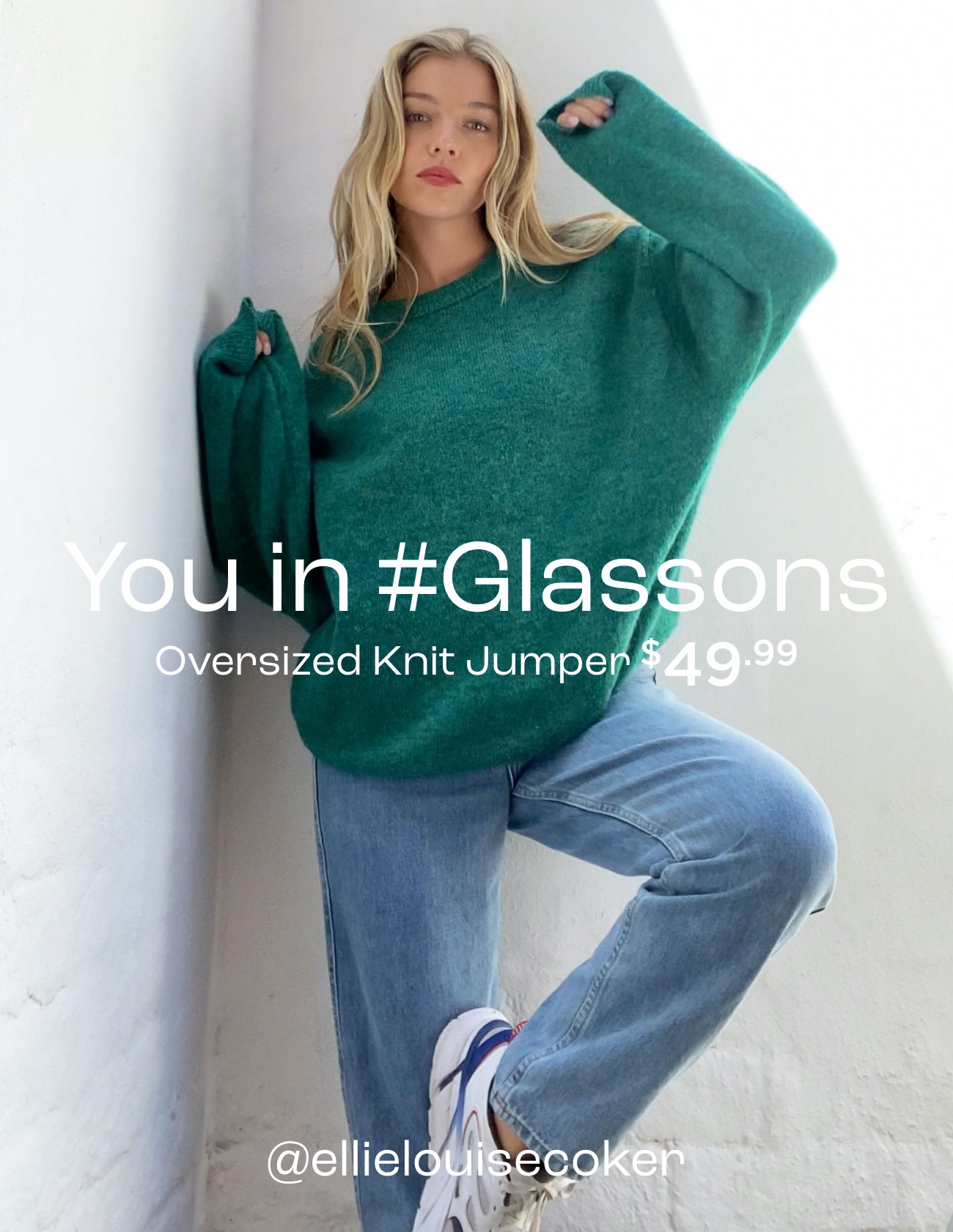 glassons oversized cable knit jumper
